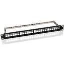 Patch Panel Goobay Keystone 95743, 19"/1U, 24x ports, μαύρo