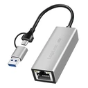 Αντάπτορας Δικτύου USB Logilink USB-A/-C to 2,5G Ethernet Gray