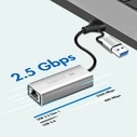 Αντάπτορας Δικτύου USB Logilink USB-A/-C to 2,5G Ethernet Gray