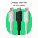 Καλώδιο USB Green Cell USB-C PowerFlex 100W silicone 1.2m Green