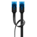Goobay Flat U/UTP Cat.6a (Gigabit) Καλώδιο Δικτύου Ethernet 0.5m Μαύρο 96301