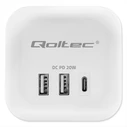 Πολύπριζο Qoltec Power cube 6in1 extension cord 3xAC USB