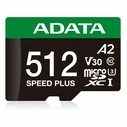 Κάρτα Μνήμης microSD 512GB Adata Speed Plus UHS1 U3 V30 A2