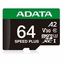 Κάρτα Μνήμης microSD 64GB Adata Speed Plus UHS1 U3 V30 A2