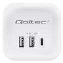 Πολύπριζο Qoltec Power cube 6in1 3x AC 2x USB 1x USB-C PD 20W
