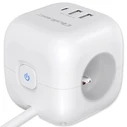 Πολύπριζο Qoltec Power cube 6in1 3x AC 2x USB 1x USB-C PD 20W