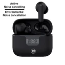 Headphones LAMTECH BT v6 0 Earbuds ANC 4Mic ENC with LED Charging Case Black
