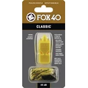 Σφυρίχτρα Fox40 Classic Safety Κίτρινη με Κορδόνι