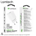 Φορτιστής Πρίζας Lamtech USB Travel Charger 2,1A WHITE
