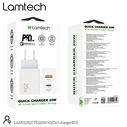 Φορτιστής Πρίζας Lamtech USB QC3.0/Type-C 20W