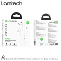 Handsfree Ακουστικά Lamtech TYPE-C with MICROPHONE White