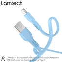 Καλώδιo USB Lamtech Type-C 3.0A FLAT 1M BLUE