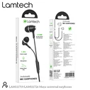 Handsfree Ακουστικά Lamtech FASHIONABLE 3,5mm EARPHONES Black