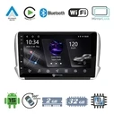 VenCore 3236-10006-0164B - 10.1" Android 15 PX5S Octa‑Core 2GB/32GB IPS Multimedia Head Unit with CANbus, Apple CarPlay & Android Auto for Peugeot 208/2008 2012-2016 - Black