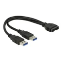 Καλώδιο USB DeLock intern to extern - 19-pin USB 3.0 head to USB Typ A - 25 cm