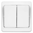 Tesla Stropkov Διακόπτης Κομμυτατέρ Standard A0214, Διπλός, Λευκός