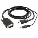 Καλώδιο HDMI Cablexpert to VGA and Single PORT 3M Black