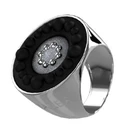PANAREA Women's Ring AA354M (T14) - Silver with Brown Stone