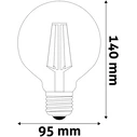 Λάμπα LED Avide Κοινή G95 7W E27 360° Θερμό 2700K