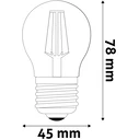 Λάμπα LED Avide Σφαιρική 6.5W E27 Θερμό 2700K Υψηλής Φωτεινότητας
