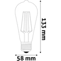 Λάμπα LED Avide ST57 7W E27 360° Θερμό 2500K Dimmable/Κεχριμπάρι