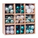 Χριστουγεννιάτικες Μπάλες Artezan 3cm Ανοιχτό Μπλέ Mix 99τμχ/Χαρτοκιβώτιο