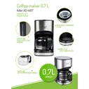 Καφετιέρα Φίλτρου Adler DRIPP COFFEE MAKER 0,7L