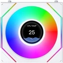 LIAN LI UNI FAN SL-INF LCD FLEX Reverse 120mm Case Fan - White - Wireless (1pc) - No controller included