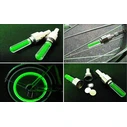 Καπάκι βαλβίδας Ποδηλάτου AG304B, LED, 6.5cm, 2τμχ, πράσινο