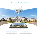 VSTARCAM AG623FR Smart Solar IP Camera – 4-Lens 3MP, 4G, PTZ, 12000mAh, IP66