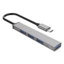 USB Hub Orico Ah-13, 4X Θυρών, USB 3.0, 5Gbps, USB-C, Γκρι