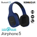 Bluetooth Ακουστικά Sonic Gear 5.0 HEADSET (2019) AIRPHONE 5 B.DEEP BLUE