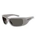 Arnette Flipside AN4345-296187 Unisex Sunglasses, Metallic Grey Frame, Dark Grey Lenses, 62/16/125 mm