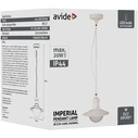 Εξωτερικό Φωτιστικό Avide Οροφής Imperial 1xE27 IP44 Αντίκ ʼσπρο
