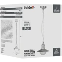 Εξωτερικό Φωτιστικό Avide Οροφής Imperial 1xE27 IP44 Stainless Steel