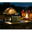 Akai APR-801 Survival Radio with Solar Panel, Crank Dynamo, Bluetooth 5.3 & Power Bank (Green)