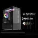 ARMAGGEDDON Aquaron Duplex 2 Chroma Micro-ATX Micro Tower Gaming Case - Black