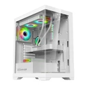 ARMAGGEDDON Κουτί Υπολογιστή Full ATX Transparent Fish Tank Gaming Case Aquaron Pro White