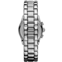 Emporio Armani AR0674 Women's 35mm Analog Quartz Chronograph Watch with Silver Stainless Steel Bracelet