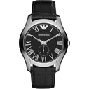Ανδρικό Ρολόι Armani Ar1703 (43mm) Δερμάτινο Λουράκι Μαύρο