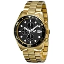 Emporio Armani Men's Watch AR5857 (41 mm) Chronograph Gold Stainless Steel Black Dial
