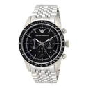 Emporio Armani Sportivo Men's Stainless Steel Analog Quartz Watch 46mm Black Dial AR5988