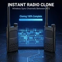 ALERVITES ασύρματος πομποδέκτης AT2 2W UHF 400-480MHz Bluetooth, γκρι