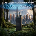 ALERVITES ασύρματος πομποδέκτης AT2 2W UHF 400-480MHz Bluetooth, γκρι
