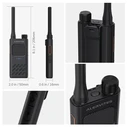 ALERVITES ασύρματος πομποδέκτης AT2 2W UHF 400-480MHz Bluetooth, γκρι