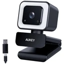 Webcam Aukey PC-LM6 Stream Series with Ring Light Full HD with 1/3-CMOS Sensor Black