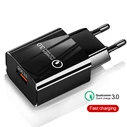 Φορτιστής Πρίζας Lamtech Quick Charger USB3.0 18W Black