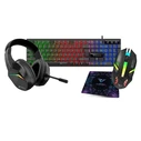 ALCATROZ X-Craft Basecamp 4-in-1 Gaming Starter Pack (Πληκτρολόγιο US, Ποντίκι, Ακουστικά, Mousepad)