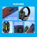 ALCATROZ X-Craft Basecamp 4-in-1 Gaming Starter Pack (Πληκτρολόγιο US, Ποντίκι, Ακουστικά, Mousepad)