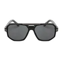 Bobroff Men's Sunglasses BFG0014-C1 (56/16/143 mm) Black Acetate Frame Grey Lenses